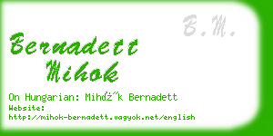 bernadett mihok business card